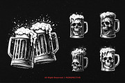 10 Bundle Dark Art Beer Mug Skull, an Illustration by Morspective (Thumbnail 3 of 7)