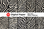 Realistic Black White Zebra Texture, a Pattern Graphic by Artonix (Thumbnail 1 of 4)