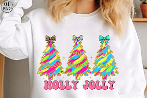 Glitter Holly Jolly Christmas Tree P, an Illustration by Libby Wishes