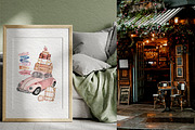 Watercolour Paris Travel Clip art, a Decorative Illustration by HabitusDesigns (Thumbnail 7 of 8)