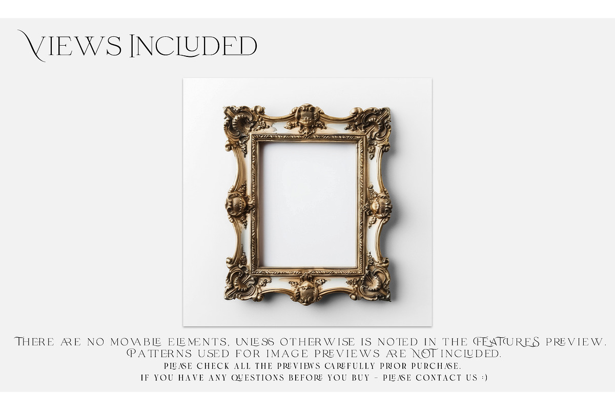Vintage Frame & Wallpaper Mockup, a Household Mockup by mock-ups (Photo 2 of 14)