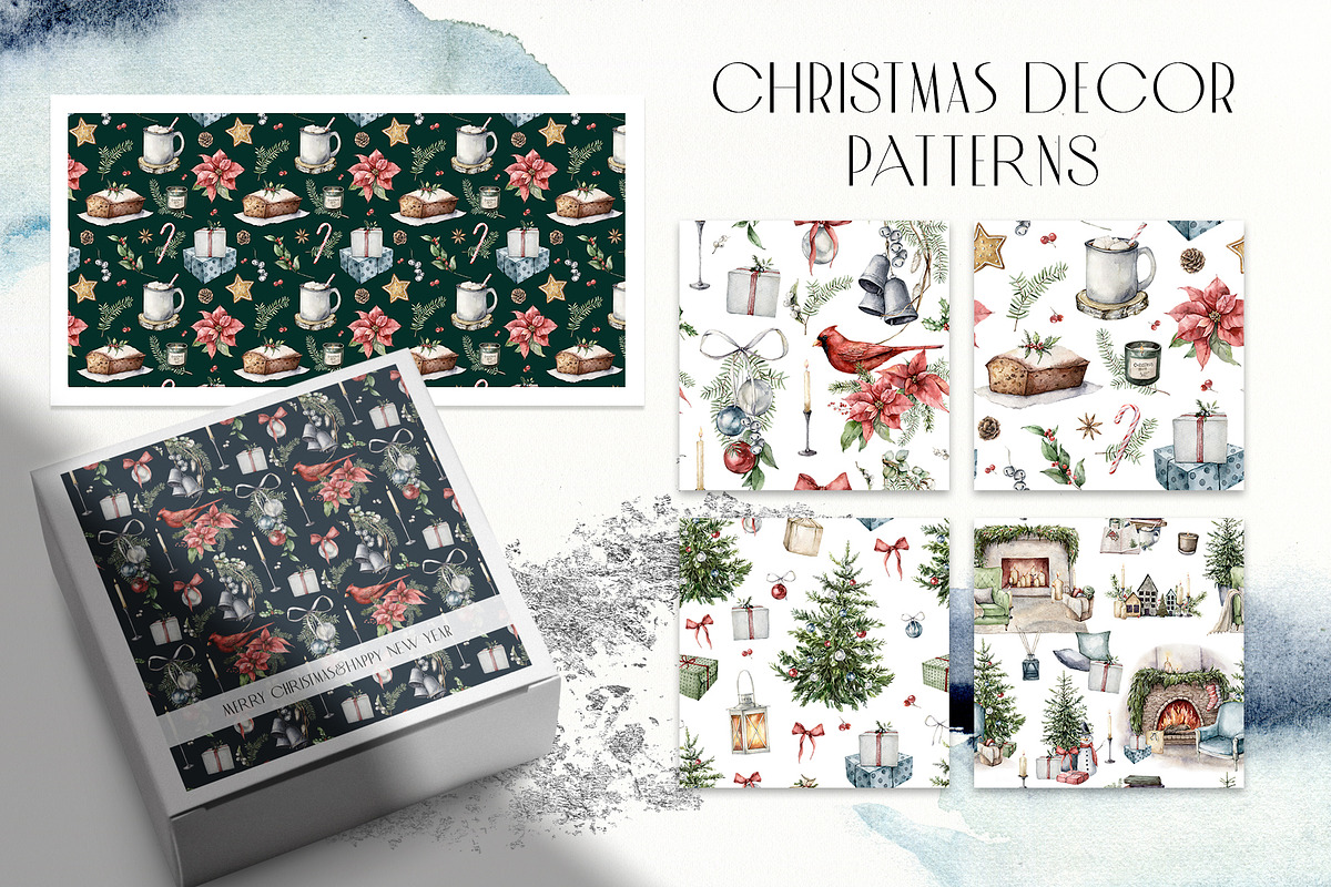 Classic Abstract Christmas patterns, an Animal Illustration by Yuliya Derbisheva (Photo 4 of 9)