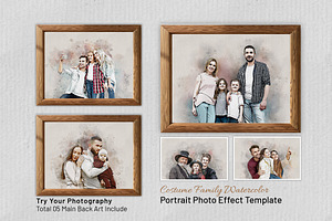 Costume Family Watercolor Art, an Action Add-On by MRI STUDIO