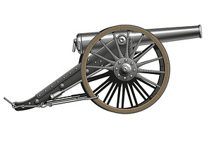 Vintage cannon, vector, an Illustration by Ledokolua