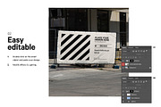 Fence Mesh Banner Mockup, an Advertising Mockup by HAZARD MOCKUPS (Thumbnail 4 of 8)