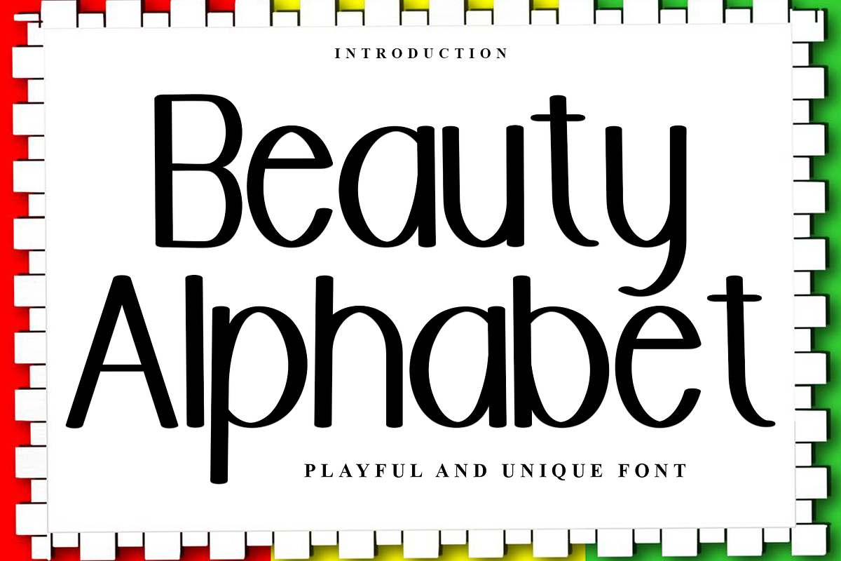 Beauty Alphabet, a Serif Font by FreshTypeINK (Photo 1 of 7)