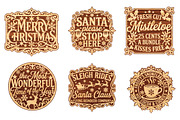 Christmas Vintage Signs Laser Cut, an Object Graphic by DreamCafeArt (Thumbnail 3 of 8)