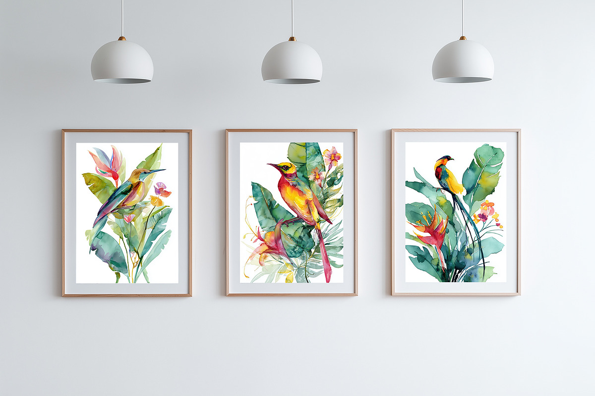 Exotic Botanical Bird Illustration, a Decorative Illustration by Housui Patterns (Photo 5 of 12)