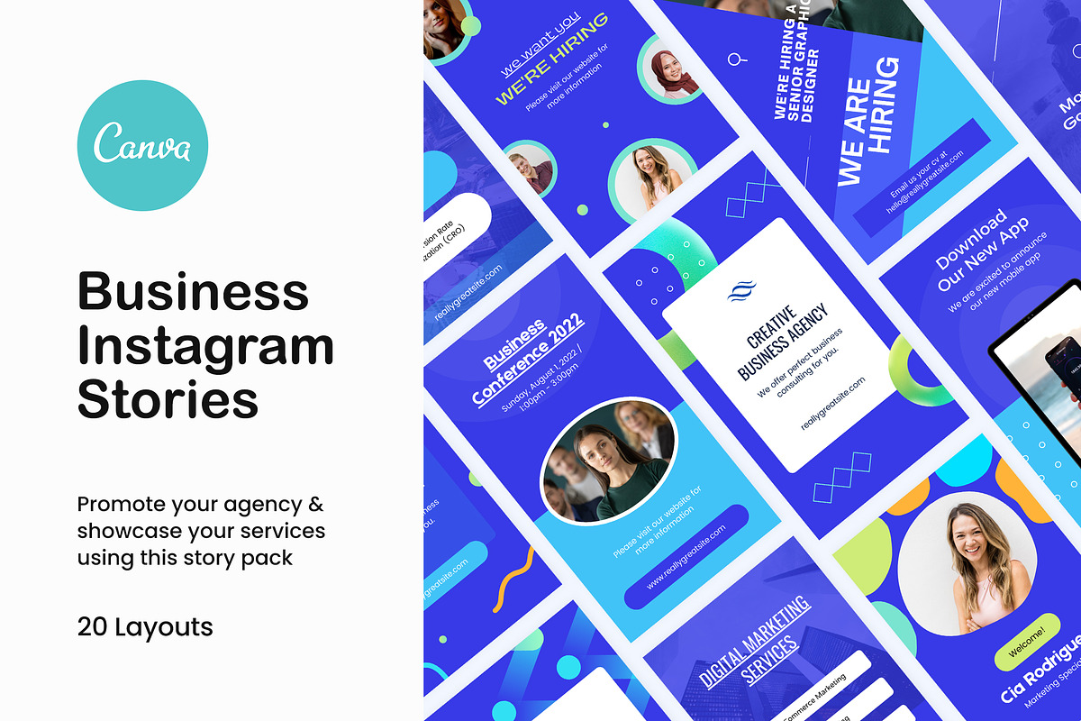 Business Instagram Stories Canva, a Social Media Template by Crevo Studio (Photo 1 of 8)