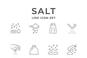 Set Line Icons of Salt, an Outline Icon by motorama (Thumbnail 1 of 2)