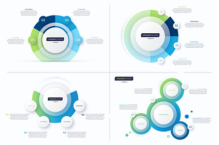 Set of four option circle, a Work Illustration by rikkyal