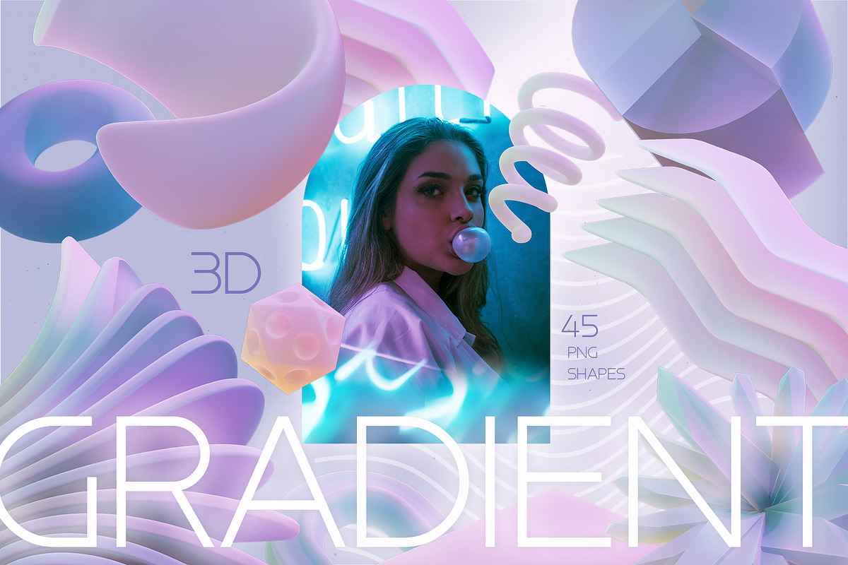 3D Abstract Gradient, a Social Media Template by Mio Buono (Photo 1 of 10)