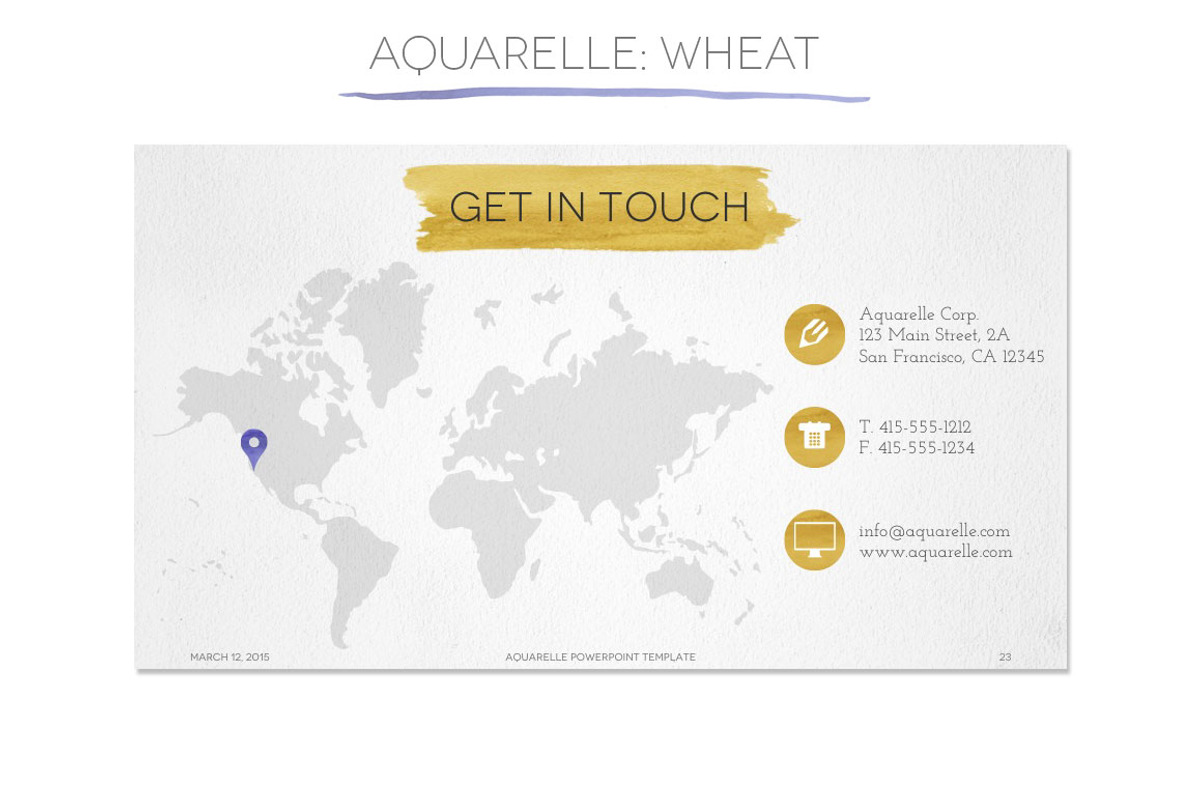 Aquarelle Powerpoint Template, a Presentation Template by Blixa 6 Studios (Photo 3 of 5)