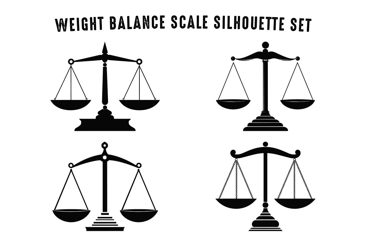 Beam Balance Scale Silhouette Set, an Object Illustration by Gfx Expert Team (Photo 2 of 3)