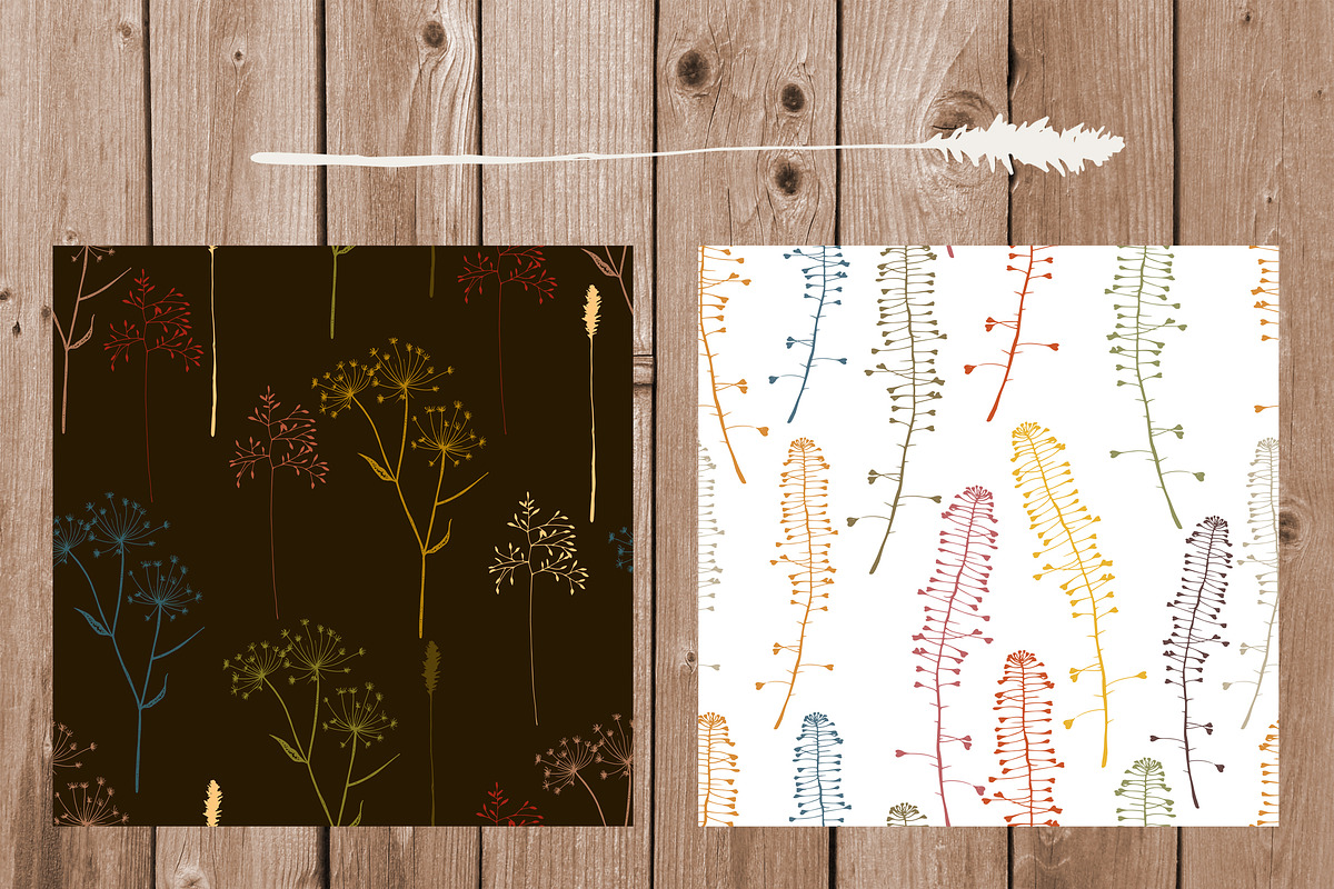 Wildflowers Digital Papers, a Pattern Graphic by Hand drawn Boutique (Photo 5 of 8)