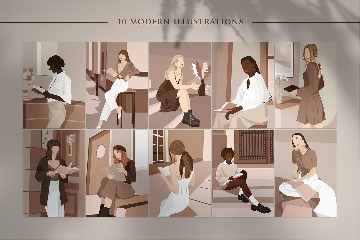 Favorite Book Illustration Set, a Person Illustration by TiriCo (Photo 8 of 10)