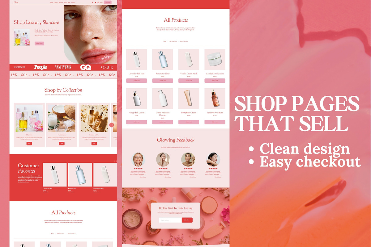 Squarespace Beauty Shop Template, a Squarespace Template by Sofia Designs (Photo 3 of 8)