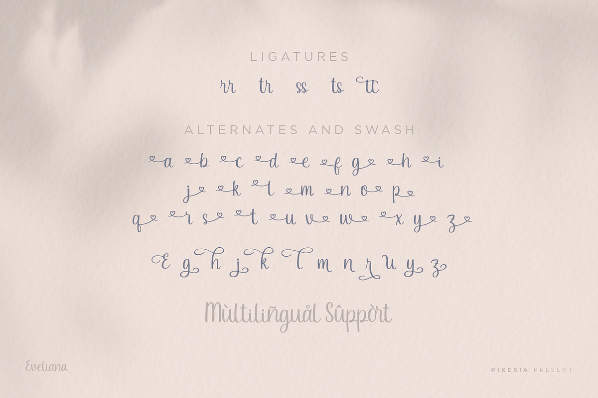 Eveliana - Lovely Script Font, a Script Font by Pixesia Studio (Photo 10 of 10)