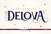 Delova - The Classic Font, a Serif Font by Khoir (Thumbnail 1 of 11)