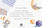 Space astronauts kids clipart, an Illustration by Tita Creative Studio (Thumbnail 7 of 7)
