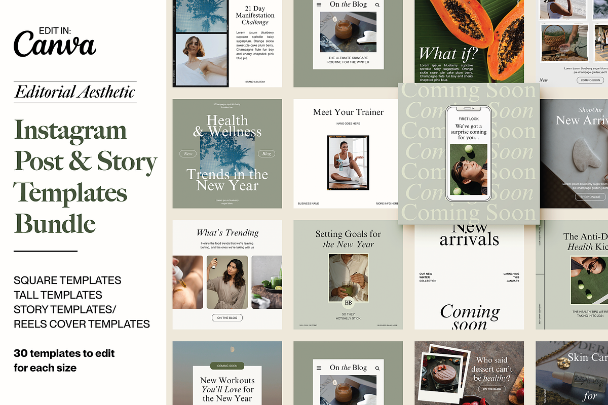 Canva Social Media Templates, a Social Media Template by Brand & Bloom (Photo 2 of 22)
