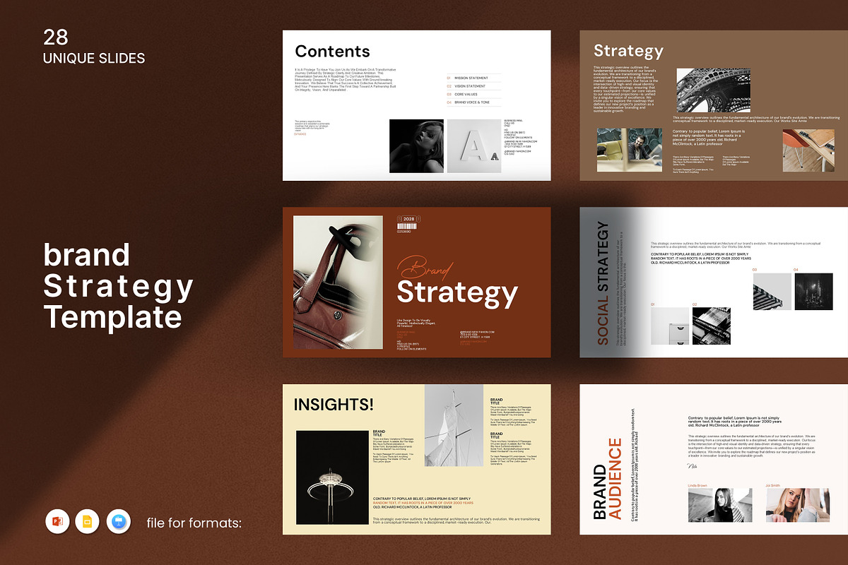 Brand Strategy Presentation Template, a Presentation Template by Slide_Genius1 (Photo 1 of 6)