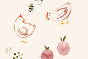 On the farm - Printable watercolor, an Animal Illustration by MariaScaroniAtelier (Thumbnail 2 of 3)