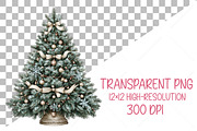 Whimsical Christmas Tree Clipart, a Seasonal Illustration by Canvas Craft (Thumbnail 2 of 10)