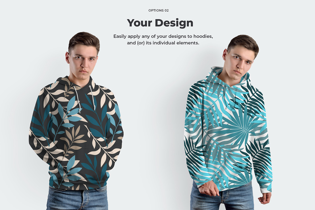 8 Men Hoodie Mockups, a Hoody Mockup by Grow Design Craft Studio (Photo 3 of 7)