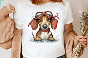 Summer Dachshund Dog PNG Clipart, an Animal Illustration by CreationArt (Thumbnail 6 of 7)