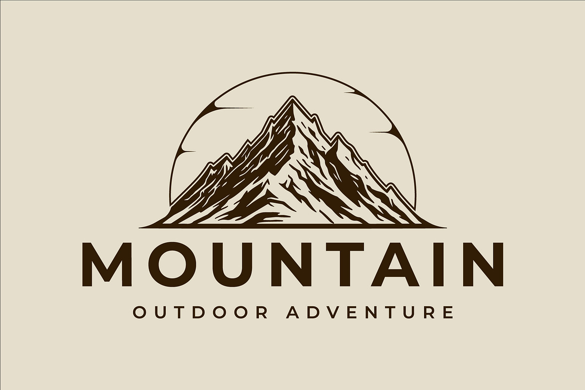 mountain logo vector vintage, a Branding & Logo Template by zyxroun shop