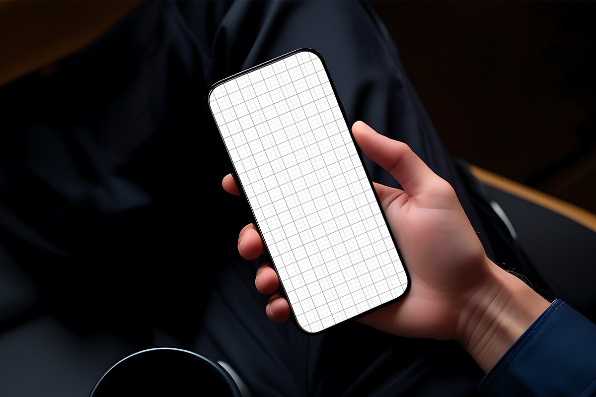 Hand Holding Smartphone Screen Mock, a Product Mockup by graphypix (Photo 3 of 4)