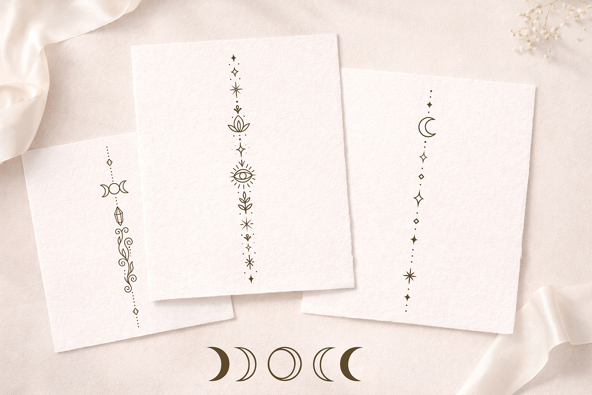 Mystic Lotus Frames & Borders Set, an Object Graphic by Christine Krahl (Photo 3 of 3)