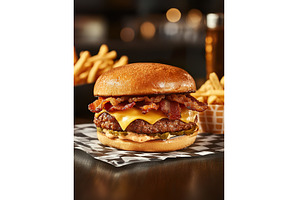 Delicious cheeseburger with bacon, a Food & Drink Photo by Lermont51