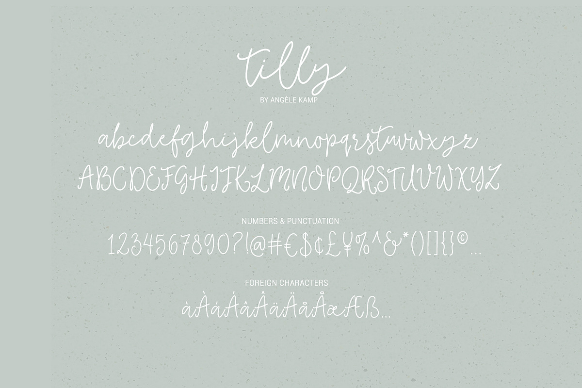 Tilly lovely font & bonus clipart preview 6