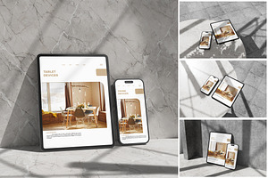 Tablet and Smartphone Mockup, a Product Mockup by MrLetters