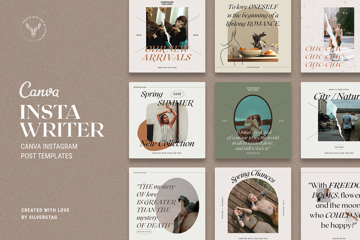 #InstaWriter - Canva Post Templates, a Social Media Template by SilverStag Type Foundry (Photo 1 of 8)