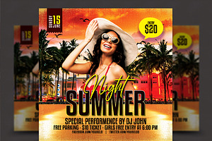 Summer Party Flyer, a Flyer Template by AfzaalGraphics