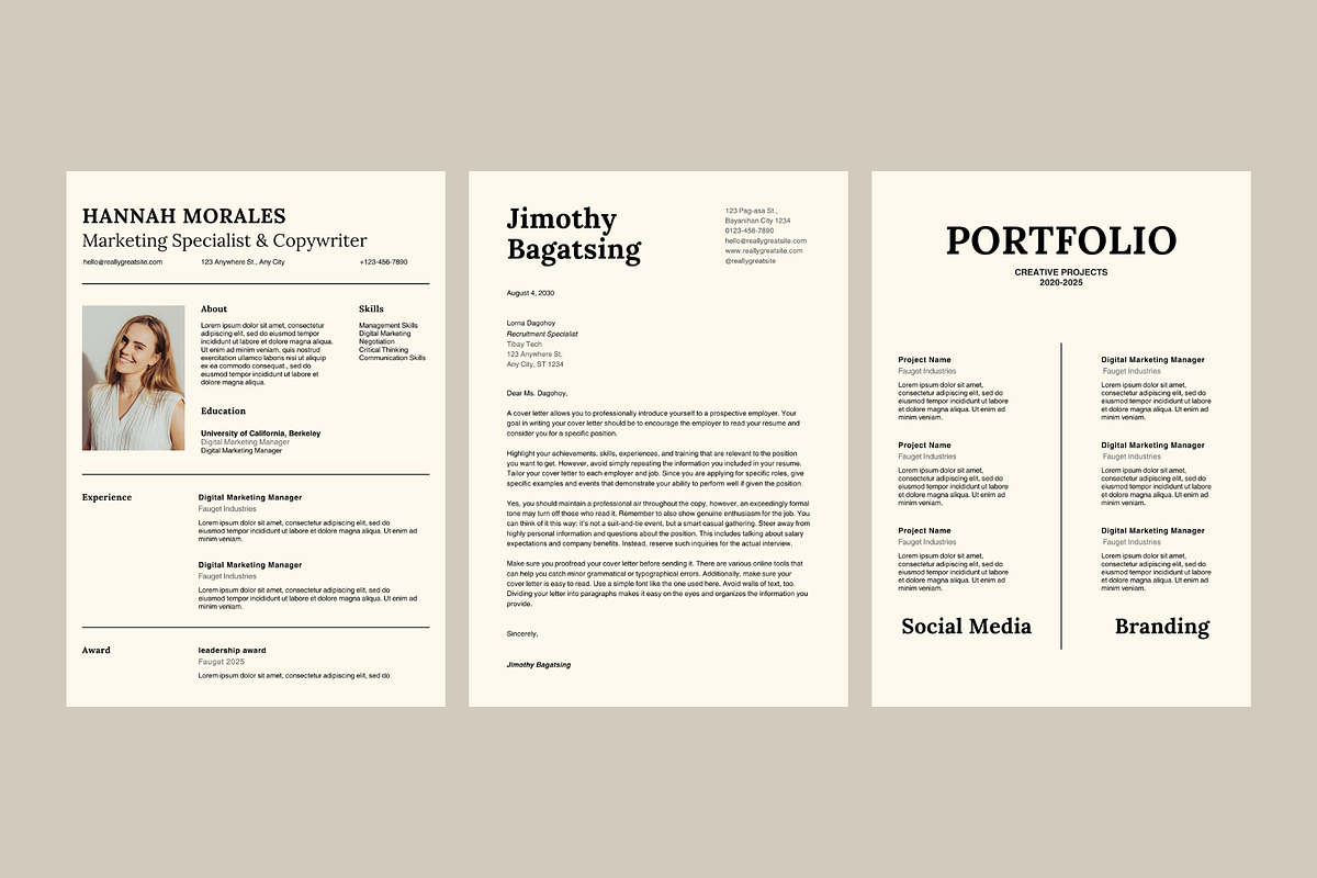 Minimalist Resume Template Canva preview 2