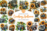 Floral Vintage Camera Clipart, an Illustration by SinaCreation (Thumbnail 1 of 5)