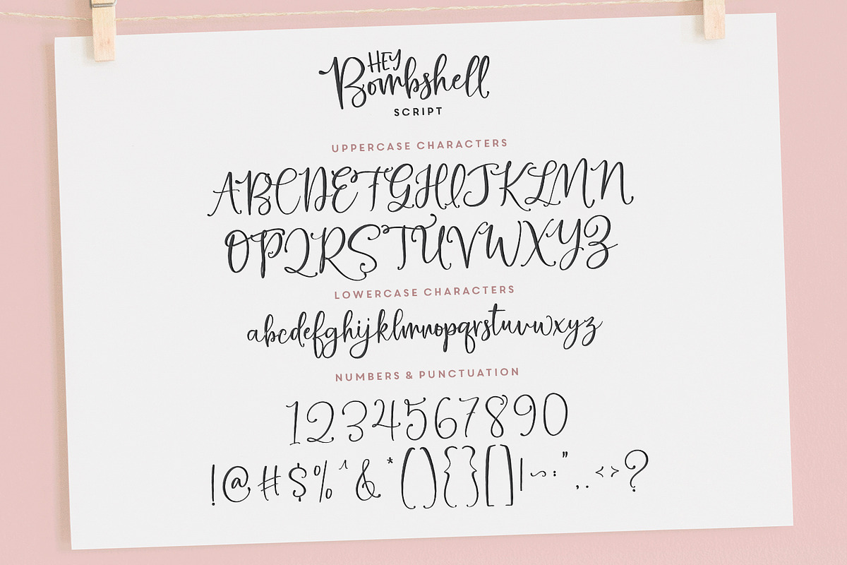Hey Bombshell Font Family preview 7