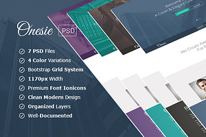 Onesie - One Page PSD Template, a Landing Page Template by Señor Themes