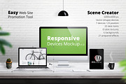 Responsive Devices Mockup, an iPhone Mockup by RSplaneta (Thumbnail 1 of 9)