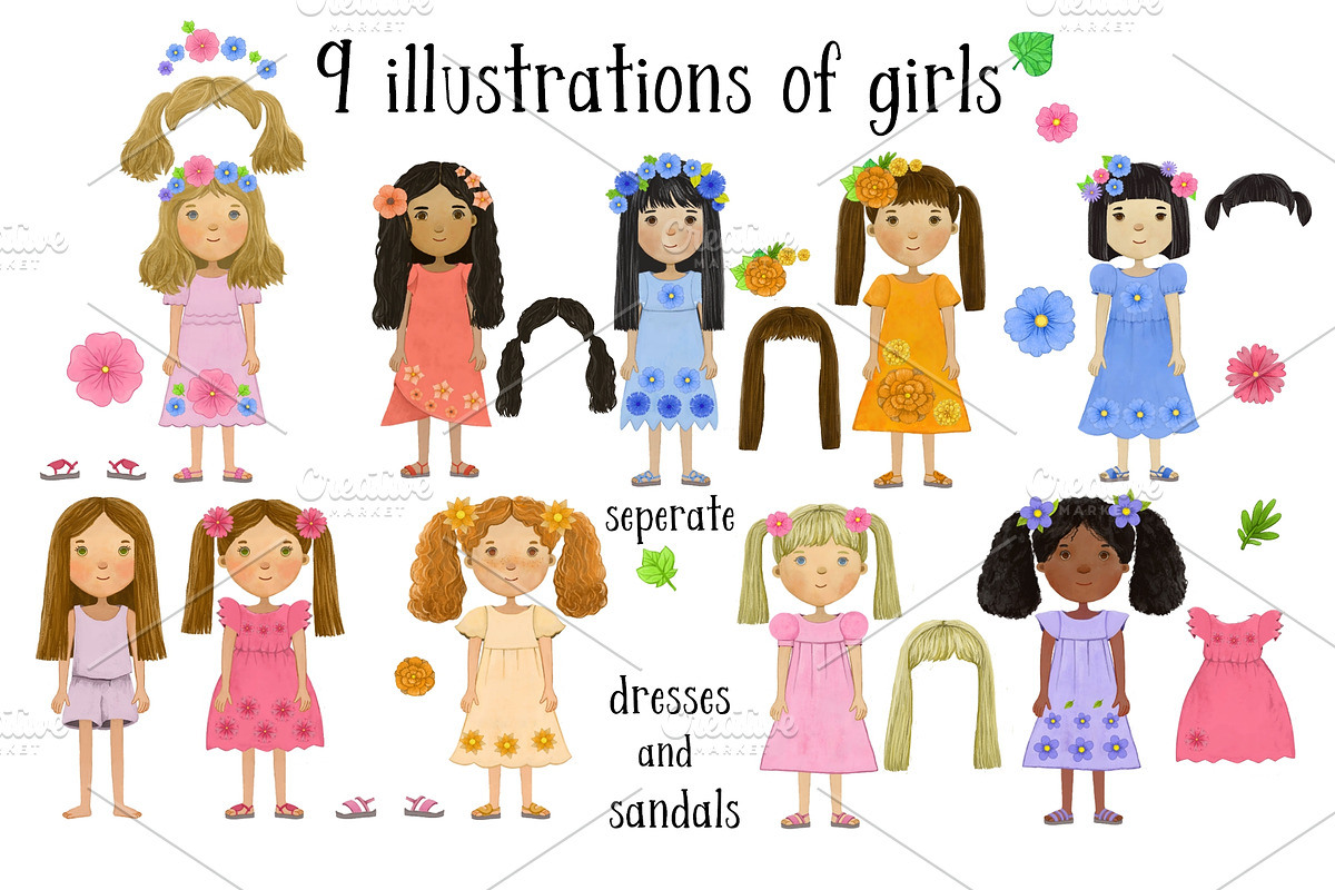 Dresses for girls, an Illustration by Ulia Li Lu (Photo 2 of 4)