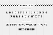 Hyper Tour - A Sport Display Font, a Serif Font by overlaytemplates (Thumbnail 5 of 5)