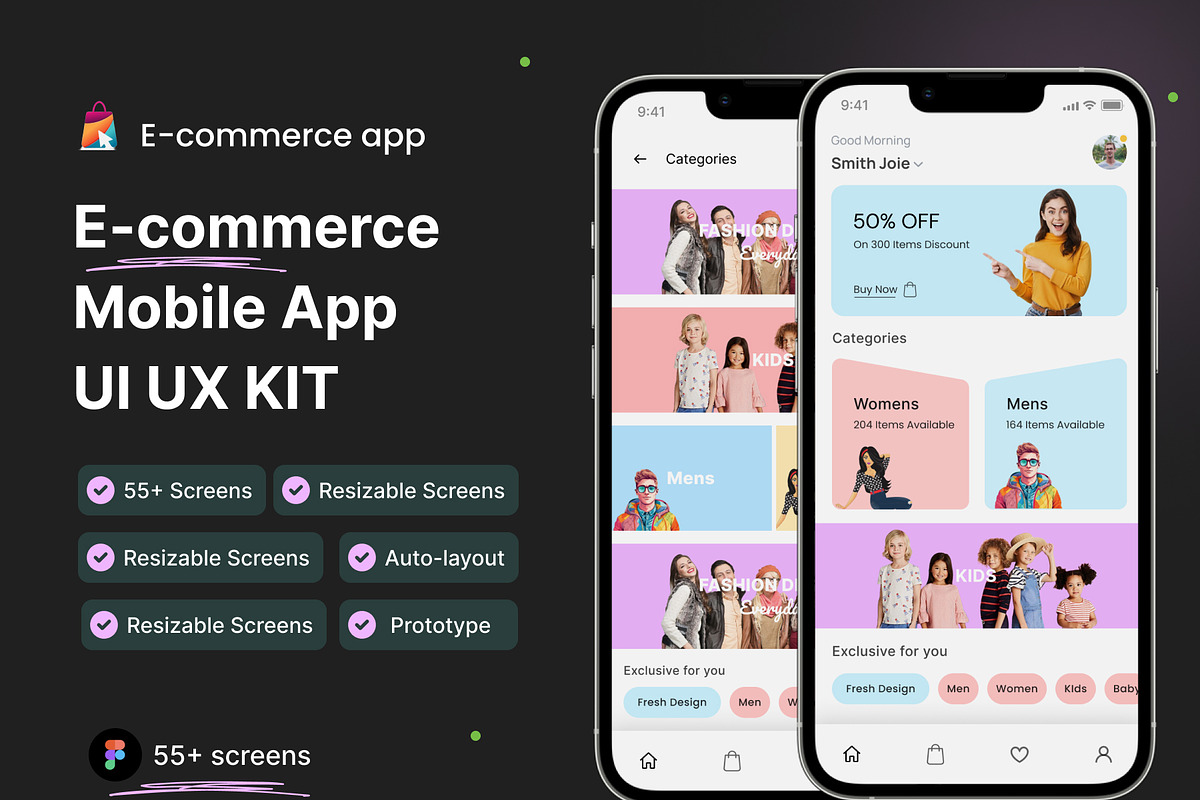 E-Commerce Shopping App UI Kit, an UI Kit Template by Muhammad_Ahmad (Photo 1 of 6)
