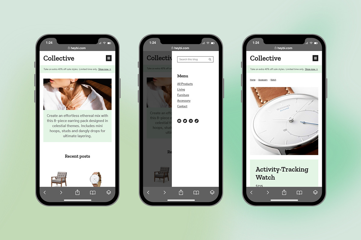 Collective: an eCommerce-like theme, a Templates & Theme by Heybi (Photo 6 of 6)