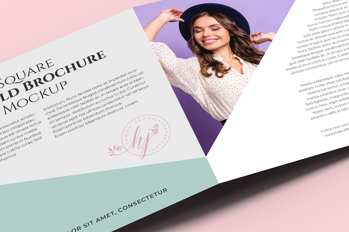 Square Trifold Brochure Mockup, a Books & Magazine Mockup by Illusiongraphic (Photo 19 of 28)