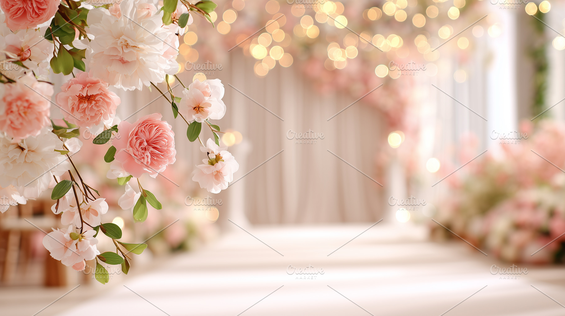 Romantic wedding ceremony venue, a Background Photo by MistyDay