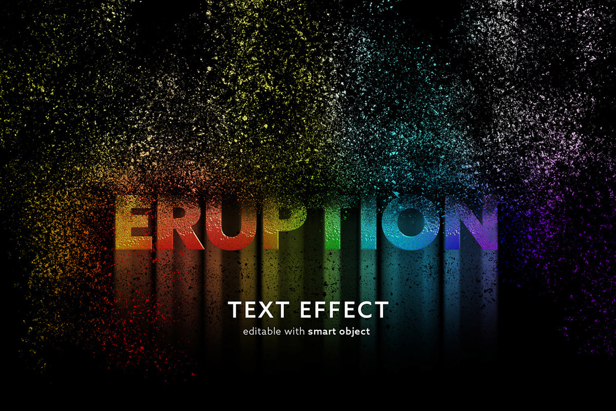 Eruption Text Effect, a Layer Style Add-On by Grkic Creative (Photo 1 of 3)